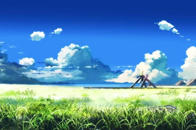 Anime Landscape Dual Screen Wallpapers