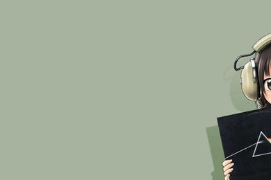 Download Wallpapers 2560x1024 Anime, Girl, Headphones, Record ...