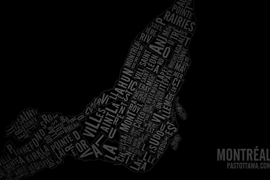 Wallpapers Of The Montreal Neighbourhoods Typographic Map   Ottawa ...