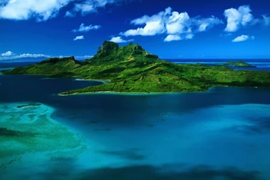 Download Wallpapers Bora Bora, Leeward Group, Society Islands ...