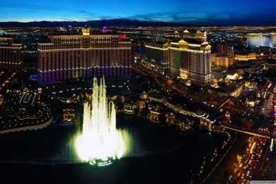 Panoramic Night View Of Las Vegas HD Desktop Wallpapers : High ...