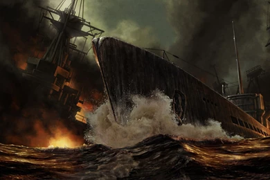 Battleship In The Rain Wallpapers