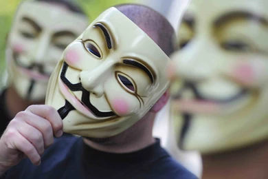 Anonymous Mask Wallpapers   Demonstration In Berlin