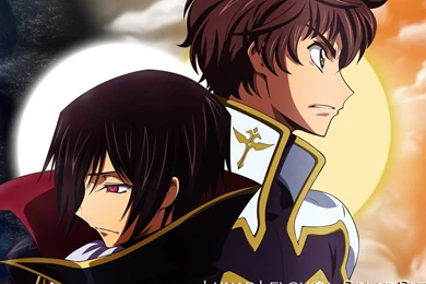 Sun Code Geass Moon Kururugi Suzaku Brown Hair Lamperouge Lelouch ...