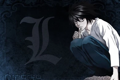 Death Note Characters L   Wallpaper.