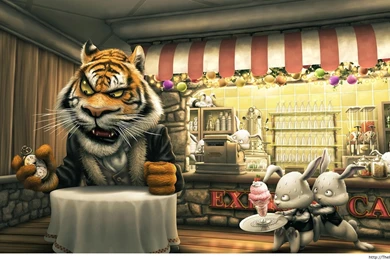 Animal Tiger Funny Cartoon Wallpapers HD For D