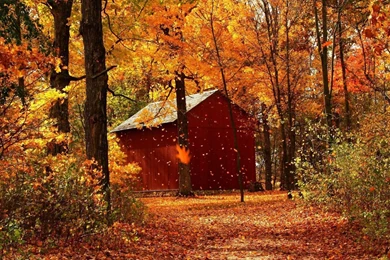 Gallery For Fall Cabin Wallpapers
