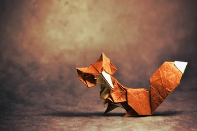 Download Wallpapers Origami, Fox, Shadow, Looking, Tail, Origami ...