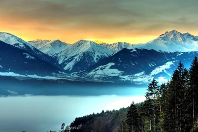 Desktop Wallpapers · Gallery · HD Notebook · Snowy Peaks Hd ...