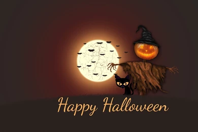 Scarecrow Hauting The Halloween Night Wallpapers 24749