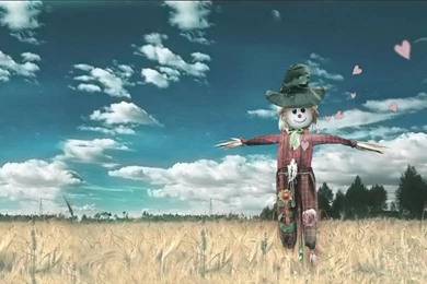 Wallpapers Cute Cartoons Scarecrow X Free Widescreen Hd 1366x768 ...