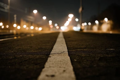 Wallpapers Full HD, Road At Night