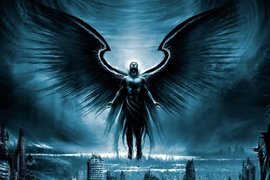 Archangel wings wallpaper the city the ruins wallpapers fantasy ...