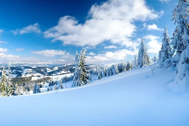 Winter Mountains The Cold Winter Landscape Desktop