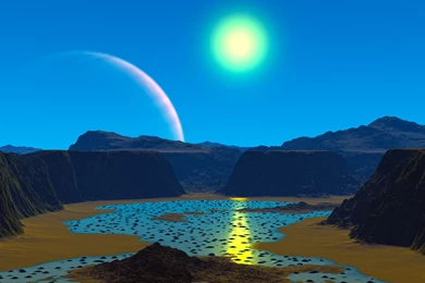 3D Alien Planet 3840x2160