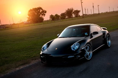 Porsche 997 Turbo Black Car Wallpapers HD Free Download