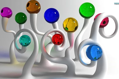 Colorful Glass Balls Wallpapers   3D Wallpapers