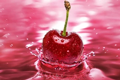 Download Mobile Wallpaper: Water, Sweet Cherry, Food, Cherry ...