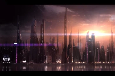 HQ Skyline Anime City Wallpapers