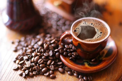 Download Wallpapers 2560x1600 Cup, Coffee, Coffee Beans 2560x1600 ...