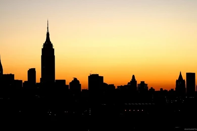 Download 1600x900 City Silhouette Wallpapers