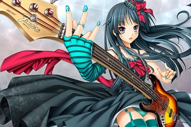 Anime Girl Music Play Guitar Wallpapers HD Desk