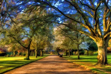Park In Springtime Artistic Backgrounds Wallpapers   1280x1024 Pixels