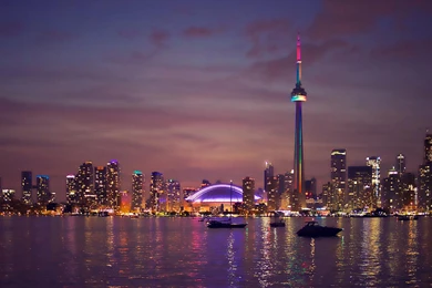 Night Lights Of Toronto Canada   (