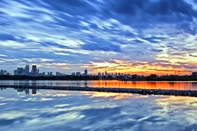 Download Wallpapers 3840x1200 City​​, Sunset, Sky, Toronto ...