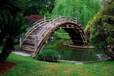 2560x1440 Japanese Bridge Wallpapers