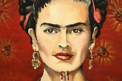 A Joyful Exit, A Portrait Of Frida Kahlo In Acryli By Noveltydoll ...