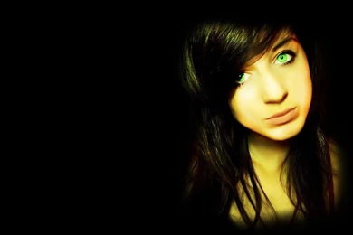 Women, Dark, Green Eyes, Faces, Black Backgrounds :: Wallpapers