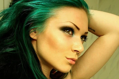 Girl Green Hair Piercing Tattoos Hd Wallpapers