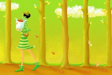 Green, Girl, Wallpaper, Widescreen, Original (