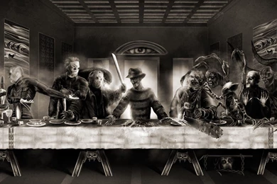 Horror Last Supper Abstract Hd Wallpapers