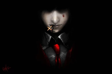 Art Hellsing Alucard Demon Vampire Man Cross Dark Backgrounds Tie ...