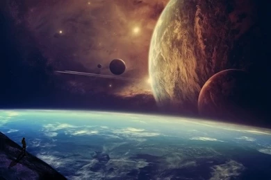 1366x768 Fantasy Space Earth Wallpapers
