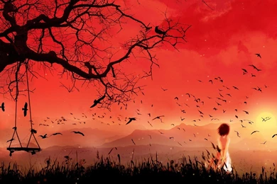 Anime Girl Sunset Wallpapers