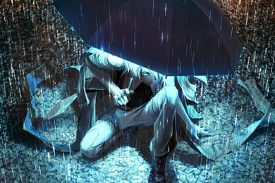 1280x1024 Anime Guy Umbrella Wallpapers