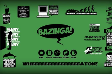 Minimalistic Quotes The Big Bang Theory (TV) Bazinga Sheldon ...
