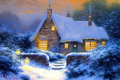 Winter Cottage Wallpapers   Crazy Frankenstein