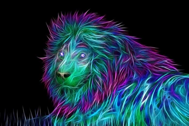Download Wallpapers 1920x1080 Abstract, 3d, Art, Lion Full HD 1080p ...