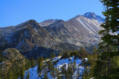 Longs Peak From The Lake Haiyaha Trail, Rocky Mountain National ...