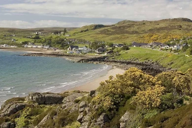 7E7959 Color Wallpapers: Wonderful Scottish Seaside Village Sea ...