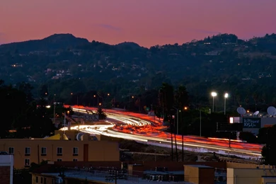 Buildings & City: Light Stripes   Los Angeles, California, Desktop ...