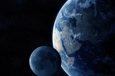 Wallpapers: Earth And Moon Wallpapers