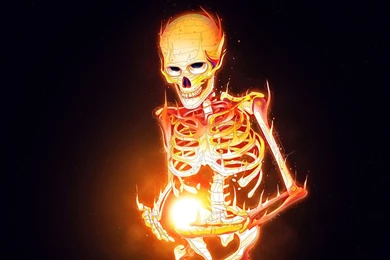Fantasy Skeleton Fire Glow 3D Wallpapers Full H 33810 Full HD ...