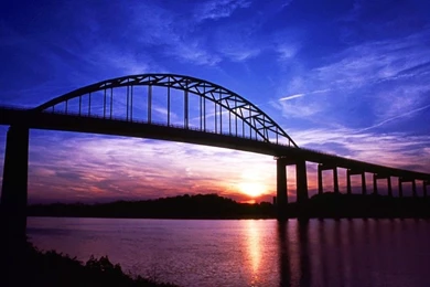 Bridges St Georges Bridge Sunset Purple City Night Bridges Full Hd ...