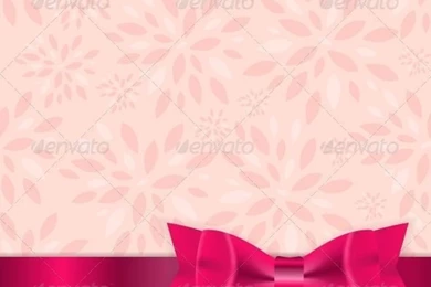 Floral Backgrounds With Bow And Ribbon Vector