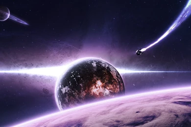 Purple Galaxy Space Art Wallpapers Free Download For Desktop